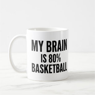 Mug Mon Cerveau Est À 80% Basketball Drôle Sports