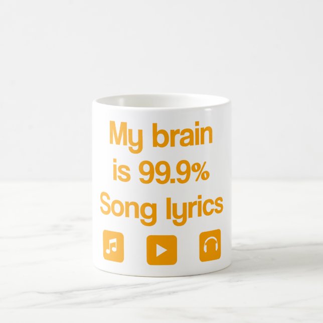 Mug Mon cerveau est composé à 99,9% de paroles de chan (Centre)