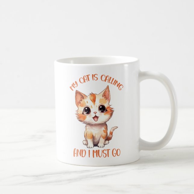 Mug Mon Chat Appelle Un Chat Orange Cute (Droite)
