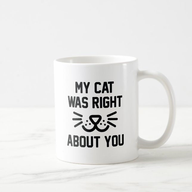 Mug Mon Chat Avait Raison (Droite)