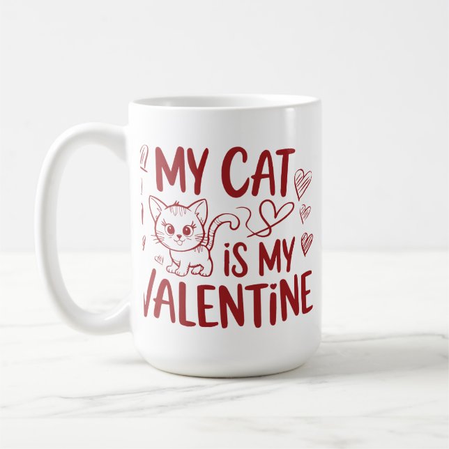 Mug Mon chat est mon Valentin (Gauche)
