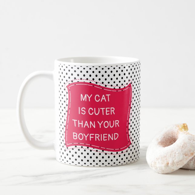 Mug Mon chat est plus mignon que votre ami (Avec donut)