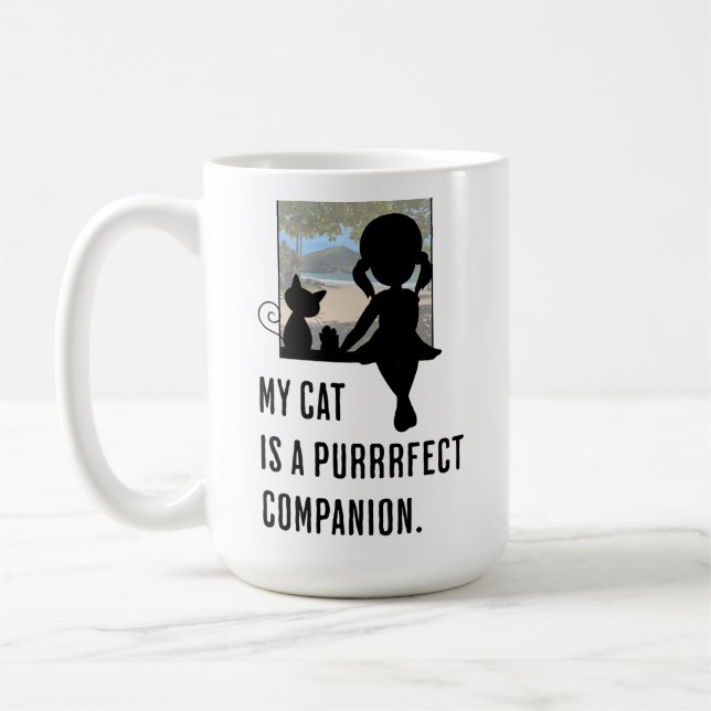 Mug Mon chat est un compagnon parfait. Amoureux de les (Gauche)