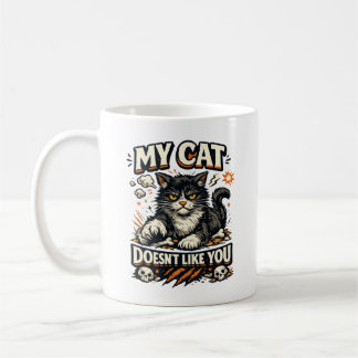 Mug Mon Chat Ne T'Aime Pas Rétro