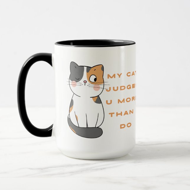 Mug Mon chat vous juge plus que moi (Gauche)