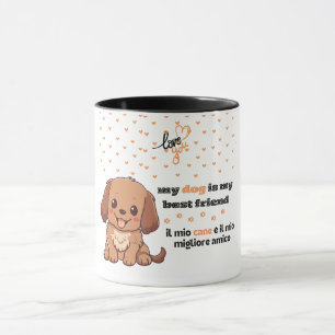 Mug Mon chien est mon meilleur ami mignon chien biling
