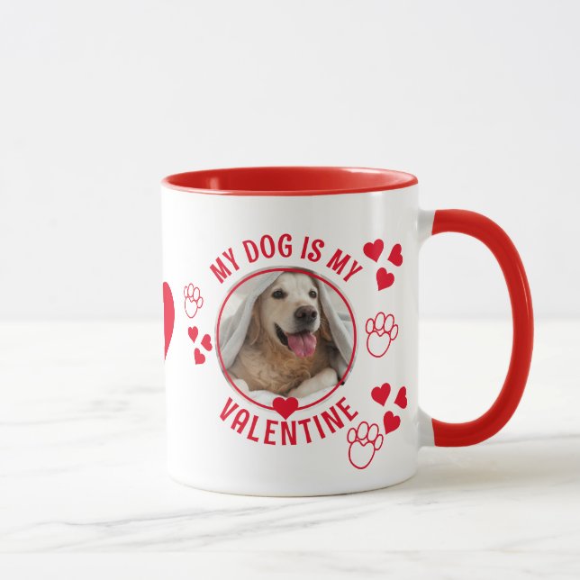 Mug MON CHIEN EST MON MONogramme photo VALENTINE (Droite)
