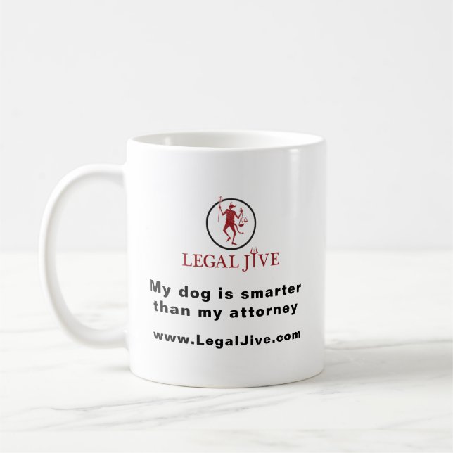 Mug Mon chien est plus intelligent que mon avocat tass (Gauche)