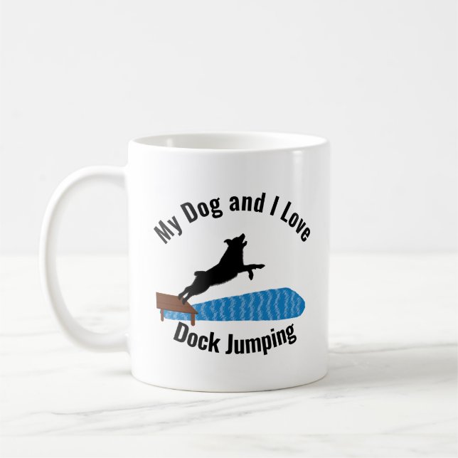 Mug Mon chien et moi aimons Dock Jumping Aussie (Gauche)