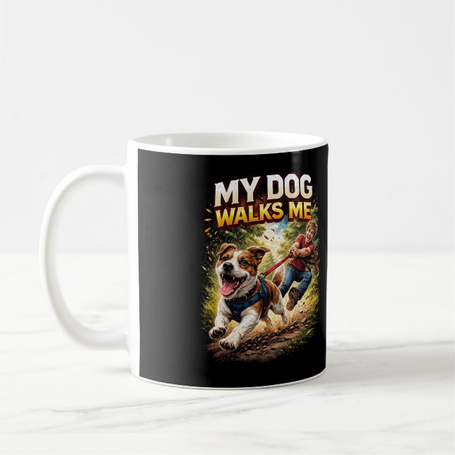 Mug Mon chien me promène (Gauche)