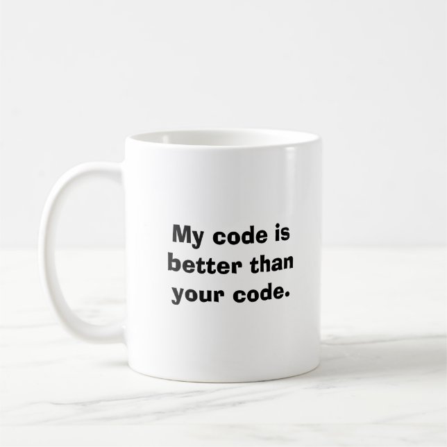 Mug Mon code est meilleur que votre code (Gauche)