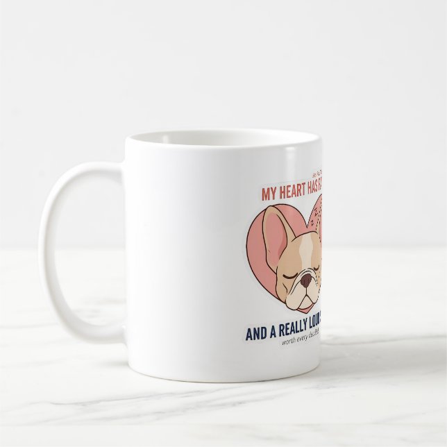 Mug Mon cœur a des pattes Design de ronflement de Boul (Gauche)