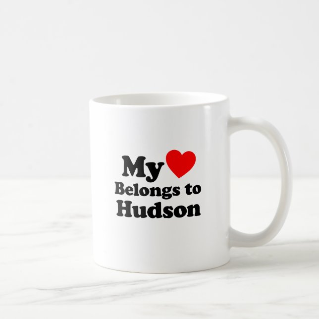 Mug Mon coeur appartient à Hudson (Droite)