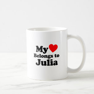 Mug Mon coeur appartient à Julia