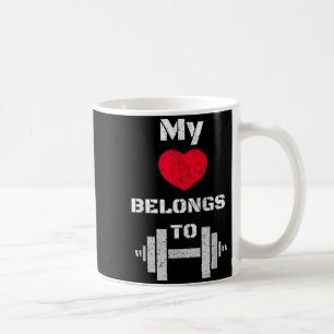 Mug Mon cœur appartient à la salle de sport - drôle de