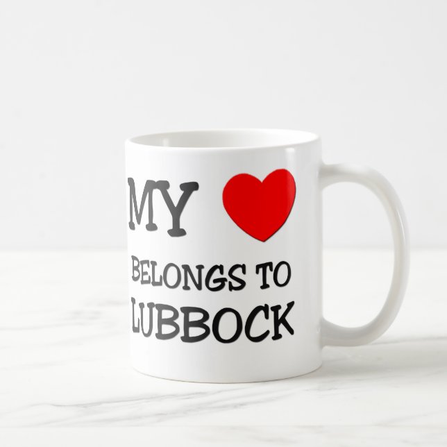 Mug Mon coeur appartient à LUBBOCK (Droite)