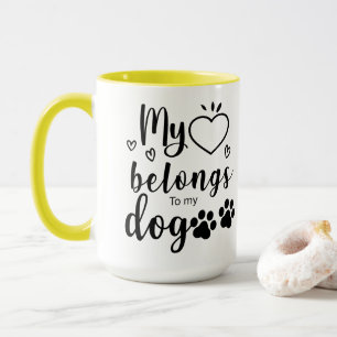Mug Mon coeur appartient à mon chien