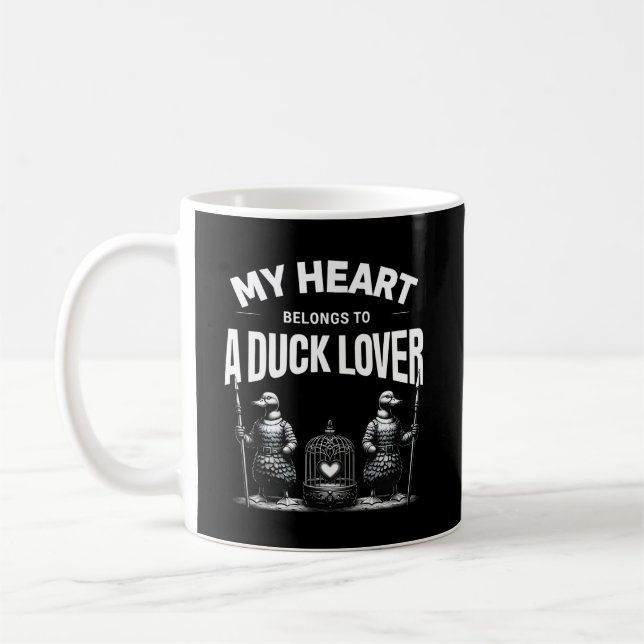 Mug Mon coeur appartient à un amoureux du canard (Gauche)