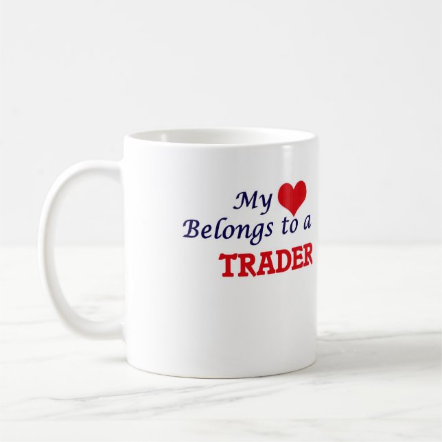 Mug Mon coeur appartient à un commerçant (Gauche)