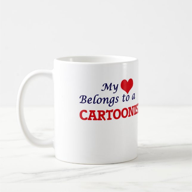Mug Mon coeur appartient à un dessinateur (Gauche)