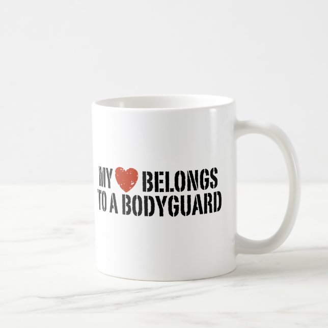Mug Mon coeur appartient à un garde du corps (Droite)