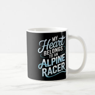 Mug Mon cœur appartient à un skieur alpin Ski alpin