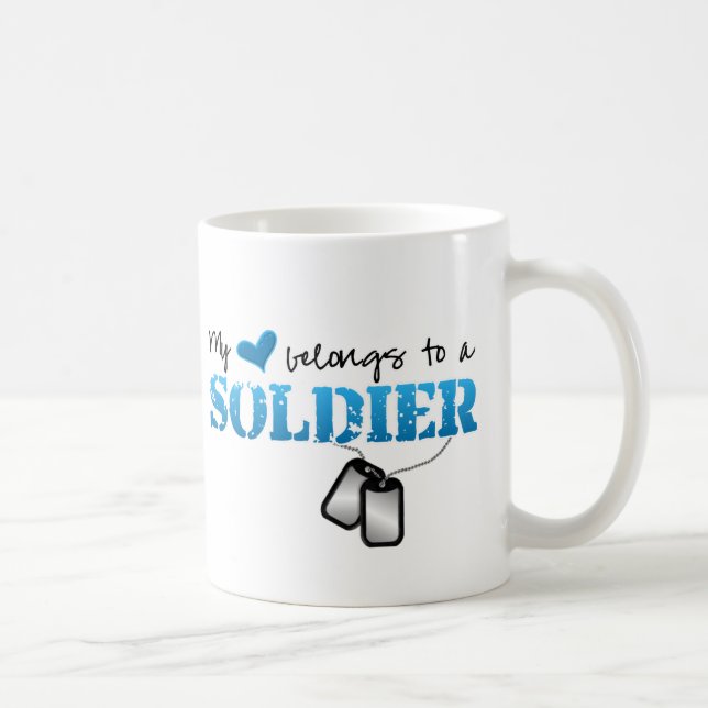 Mug Mon coeur appartient à un soldat (Droite)