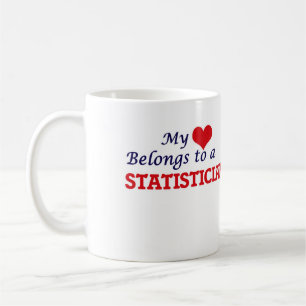 Mug Mon coeur appartient à un statisticien