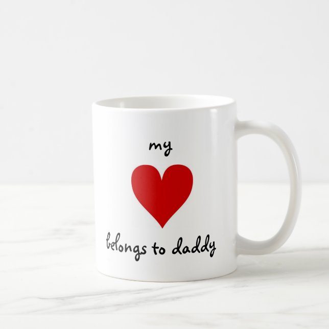 Mug mon coeur appartient au papa (Droite)