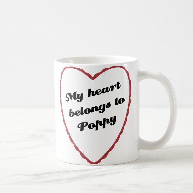 Mug Mon coeur appartient au pavot (Droite)
