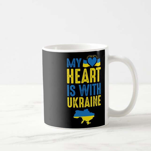Mug Mon cœur est avec l'Ukraine  (Droite)