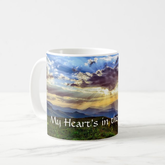 Mug Mon coeur est dans les Highlands (Devant gauche)