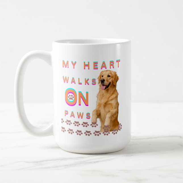 Mug Mon cœur marche sur des pattes (Gauche)