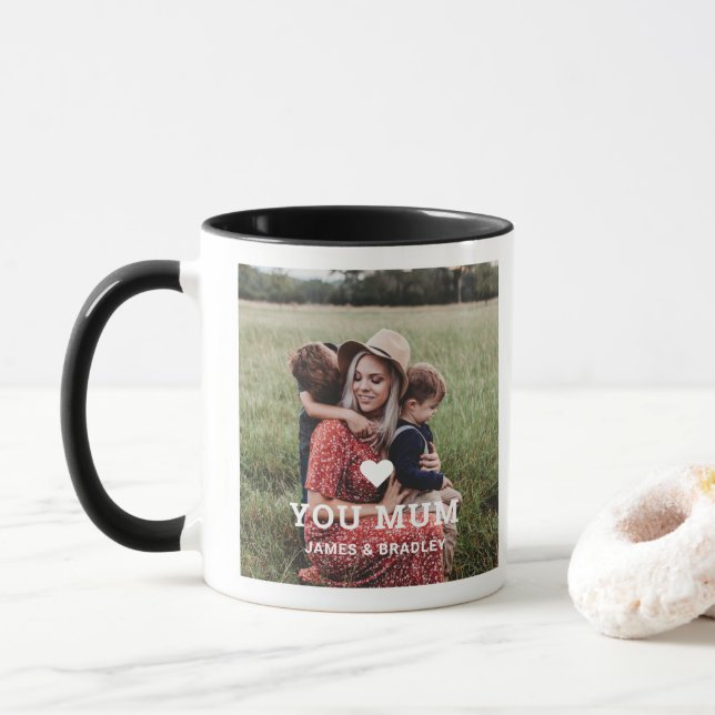 Mug MON COEUR VOUS AIME MUM Fête des Mères Photo (Avec donut)