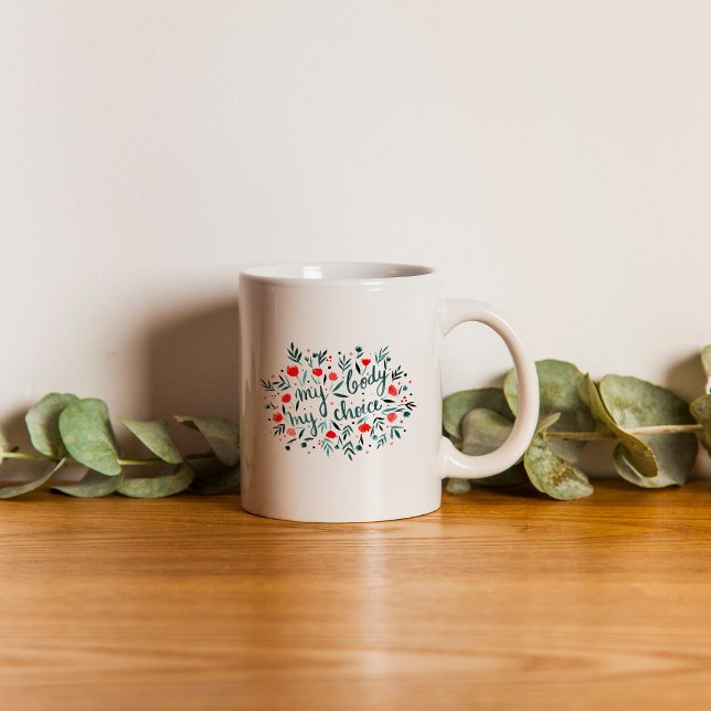 Mug Mon corps, mes fleurs d'aquarelle de choix (Créateur téléchargé)