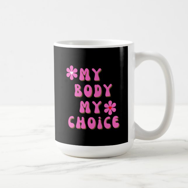 Mug Mon corps Mon choix Typographie rétro (Droite)