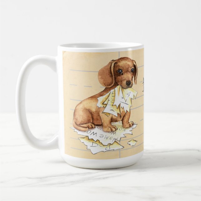 Mug Mon Dachshund a mangé mes devoirs (Gauche)
