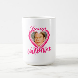 Mug Mon Doux Cœur de la Saint-Valentin Photo Nom Petit