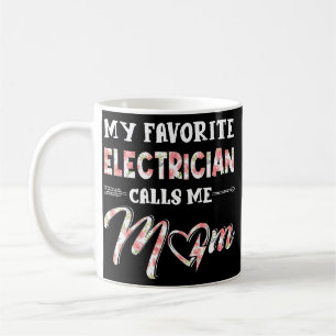 Mug Mon Électricien Préféré M'Appelle Maman Florale