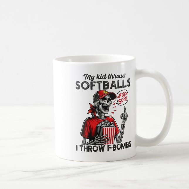 Mug Mon enfant lance doucement - Je lance des F-bombs  (Droite)