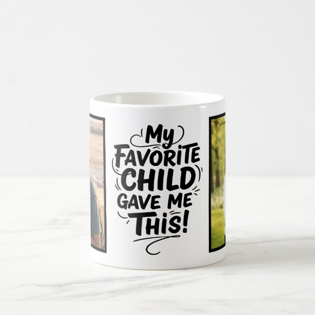 Mug Mon enfant préféré m'a donné ce script de pinceau  (Centre)