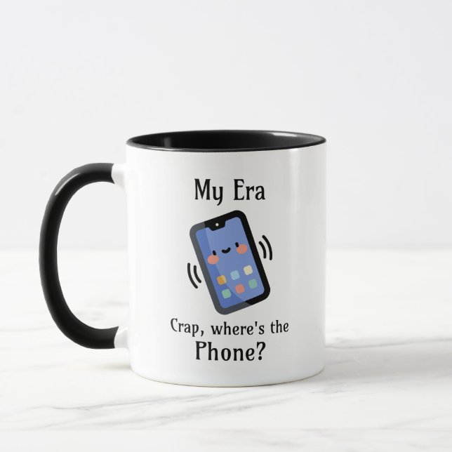 Mug Mon ère | Merde, où est le téléphone ? (Gauche)