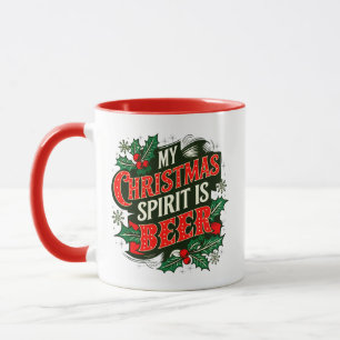 Mug Mon esprit de Noël est Bière-89379