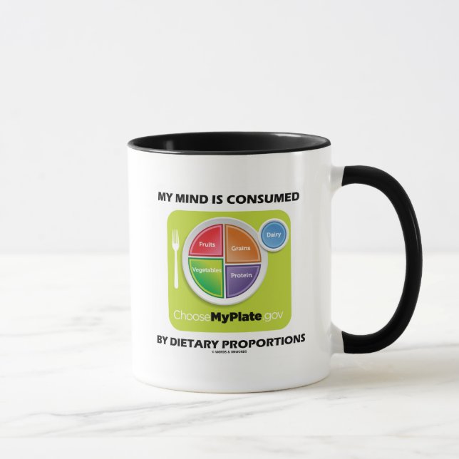 Mug Mon esprit est consommé par des proportions (Droite)