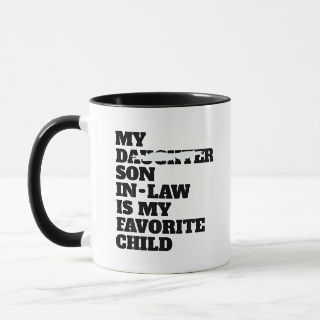 Mug Mon Fils En Droit Est Mon Enfant Préféré Amusant (Gauche)