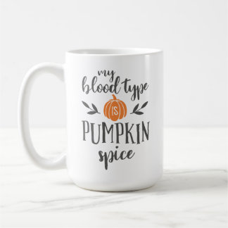 Mug Mon groupe sanguin est épice Citrouille