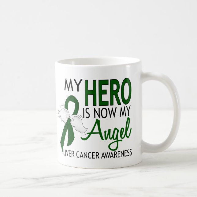 Mug Mon héros est mon Cancer de foie d'ange (Droite)