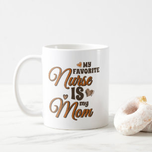 Mug Mon Infirmière Préférée Est Ma Maman Vibes Rétro