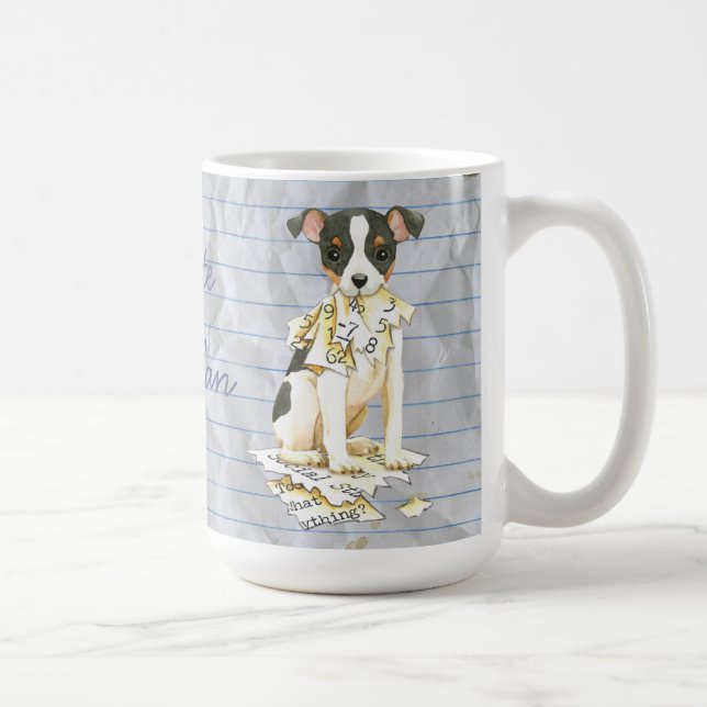 Mug Mon Jouet Fox Terrier Ate mon plan de leçon (Droite)