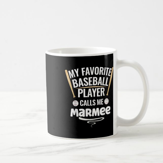 Mug Mon Joueur De Baseball Préféré M'Appelle Marmee (Droite)